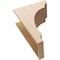 Ekena Millwork 11"W x 22"D x 33"H Classic Hughes Rough Cedar Woodgrain TimberThane Corbel, Primed Tan CORUR11X22X33HUGRCPR - alternate 6